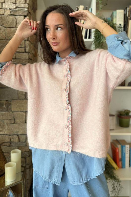 Agatha Libertine Cardigan Rose